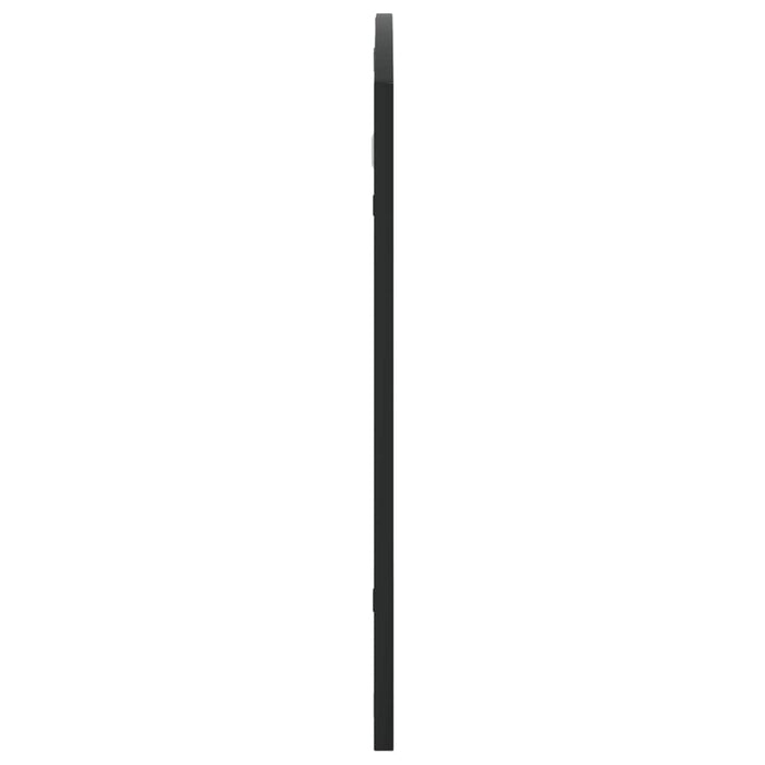 Wandspiegel Schwarz 100x60 cm Gewölbt Eisen