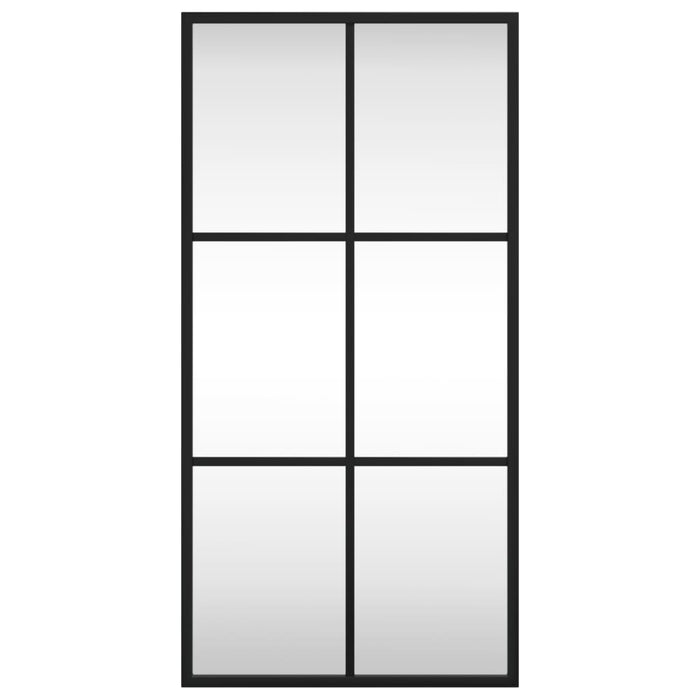 Wandspiegel Schwarz 30x60 cm Rechteckig Eisen