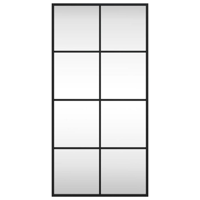 Wandspiegel Schwarz 40x80 cm Rechteckig Eisen