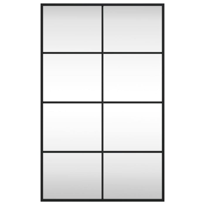Wandspiegel Schwarz 50x80 cm Rechteckig Eisen