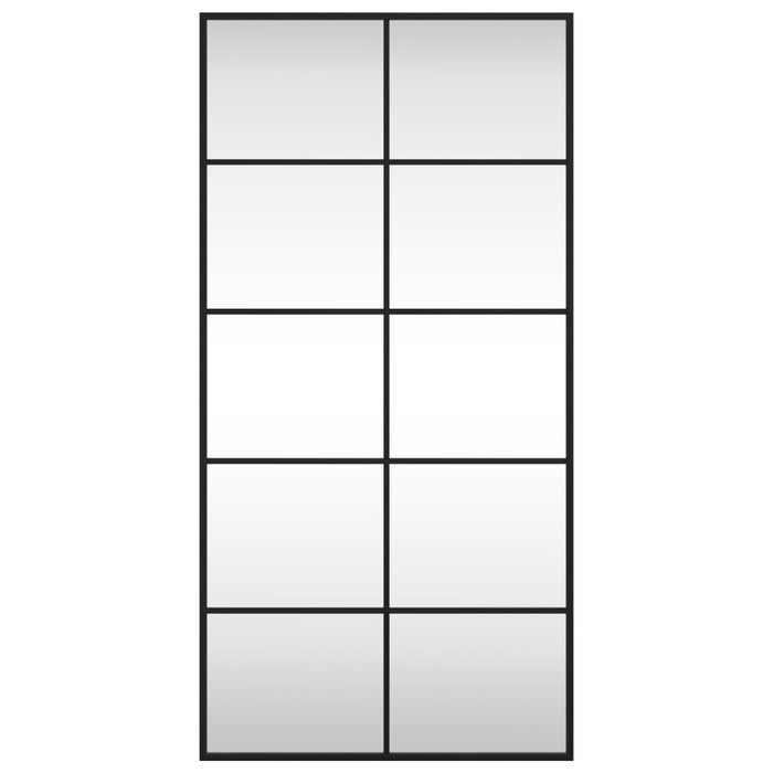Wandspiegel Schwarz 50x100 cm Rechteckig Eisen