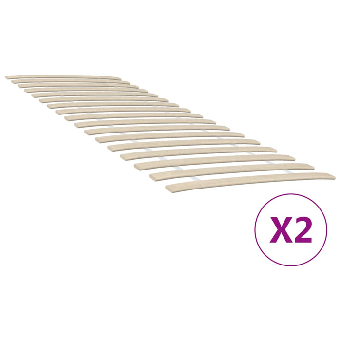 Lattenroste mit 34 Latten 2 Stk. 80x200 cm